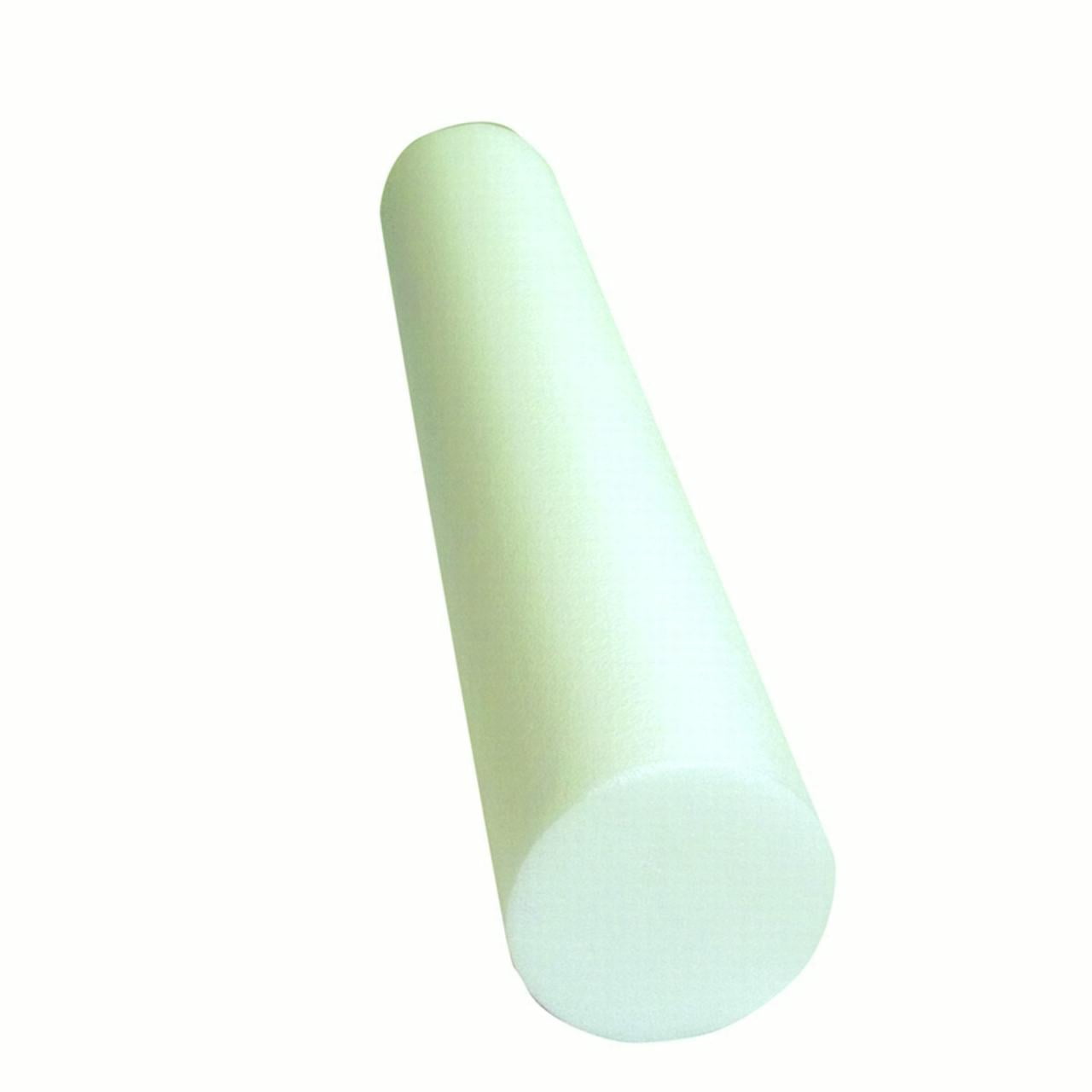 CanDo round foam roller, 6 x 36", white, case of 12