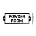 thumbnail image 3 of Cast Iron Powder Room White Metal Door Sign Farmhouse Bathroom Wall Plaque Rustic Home Decor, 3 of 4