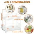 Yoneston Dish Drying Rack, 2Tier Dish Drying Rack with Water Tray