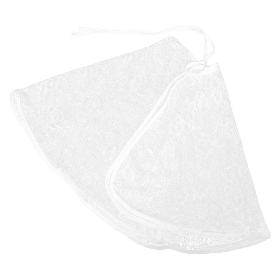 GOOHOCHY Elegant White Lace Bridal Shawl for Wedding Day with Adjustable Tie and Fine Stitching 27.5 Inches