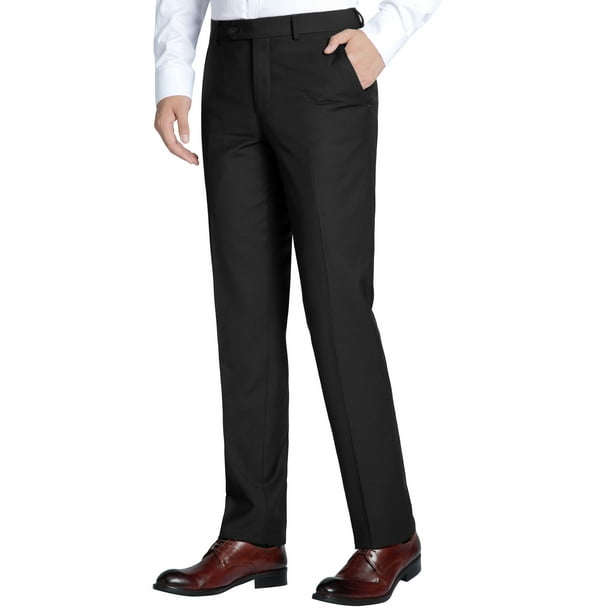 Verno - Men's Classic Fit Suit Separate Pants Flat Front Performance Dress Pants - Walmart.com