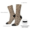 thumbnail image 4 of Pofeuu Leopard Print-2 Print Crew Socks, Adult Running Hiking Socks for Youth and Adult, 4 of 6