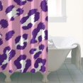 thumbnail image 4 of Pink and Purple Of Leopard Print Shower Curtain 36"x72" ,Bathroom Decorative Shower Curtains Set with 12 Hooks,Modern Waterproof Washable Shower Curtain, 4 of 6
