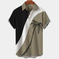 thumbnail image 2 of Camisas Hombre Manga Larga Camisa floral para hombres Tropical Casual Manga corta Botón abajo Impreso Camisas de playa (AG, XL), 2 of 4