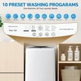 thumbnail image 2 of Bigleap Portable Washing Machine 7.7 lbs, Full-Automatic Compact Washer, 10 Cycles LED Display for Apartments, Dorms, RV, White, 2 of 6