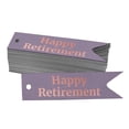thumbnail image 1 of Inkdotpot Real Rose Gold Foil Happy Retirement Tags Favor Hang Paper Tags 100 Pieces, 1 of 6