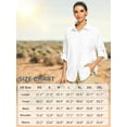thumbnail image 2 of POENTAB Long Sleeve Fishing Shirts for Women Quick Dry Sun UV Protection Convertible Button Shirt Blouse for Hiking Safari, 2 of 7