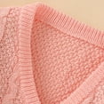 thumbnail image 4 of Annhoo Baby Clothes Long Sleeve Solid Color Sweater Button V-neck Fall Winter Warm Knitted Cardigan for Infant Boys and Girls, 4 of 6