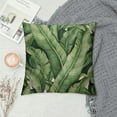 thumbnail image 2 of COMIO Banana Leaf Bathroom Throw Pillow Cover Farmhouse Decorative Pillow Cover Green Banana Palm Leaves Square Cushion Covers Sofa Bed Décor., 2 of 5