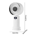 thumbnail image 3 of Vacemry USB Rechargeable Handheld Fan, Slim High-Speed Digital Display Powerful Wind, Desktop Fan Outdoor Fan for Home Office Travel Camping, 3 of 8
