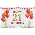 thumbnail image 2 of Happy 21st Birthday Banner with Balloons and Bunting Background Party Decoration Photography Prop Backdrop for Birthday Parties Celebrations Photo Booths Decor Events, 2 of 6