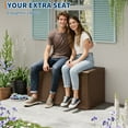 thumbnail image 4 of Studyset 120 Gallon Resin Deck Box, Lockable Resin Deck Box Indoor and Outdoor Use, Outdoor Storage Box with Lockable Lid, Waterproof Chest for Patio Furniture Cushions, Garden Tools, 4 of 10