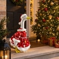 thumbnail image 6 of AZXY Christmas Porch Goose Outfit, 23" Holiday Party Costume Set for Porch Goose, Goose Clothes for Cement Goose, Goose Clothing for Goose Statue, Festive Winter Outdoor Decor for Yard Lawn Garden, 6 of 8