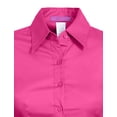 thumbnail image 4 of J. METHOD Women's Button Down Shirt 3/4 Sleeve Roll Up Stretch Collar Office Work Formal Casual Basic Blouse Top, 4 of 6