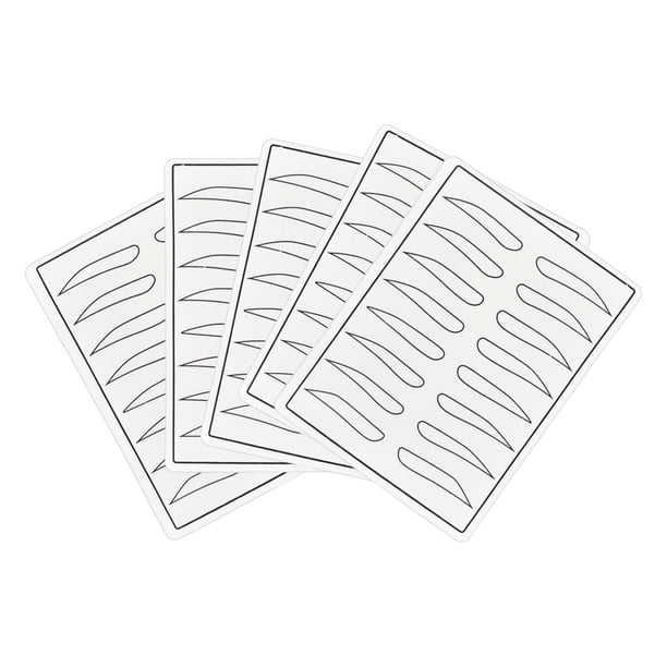 Jumpingount 1 Juego de herramientas de silicona para de cejas para práctica de cejas, hoja de piel de goma, juego de maquillaje de copia, Ayudas para vestirse con gancho de botón 5 piezas