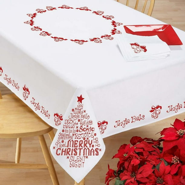 Craftways Christmas Cheer Table Linens Stamped Cross-Stitch - Walmart.com - Walmart.com