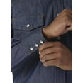 thumbnail image 3 of Wrangler Men's Fr Long Sleeve Snap Western Work Shirt Denim, 3 of 4
