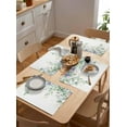 thumbnail image 5 of Sage Green Placemats Set of 4 Washable - Watercolor Rose Eucalyptus Leaves Flower Heat Resistant Non-Slip Place Mats Kitchen Dining Table Floral Decor for Durable Linen Table Mats - (13"x 19"), 5 of 6
