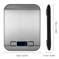 thumbnail image 4 of Báscula electrónica portátil con pantalla Digital, minibáscula para alimentos para hornear en la cocina, alta precisión, 10kg/22lb, Base negra, 4 of 5