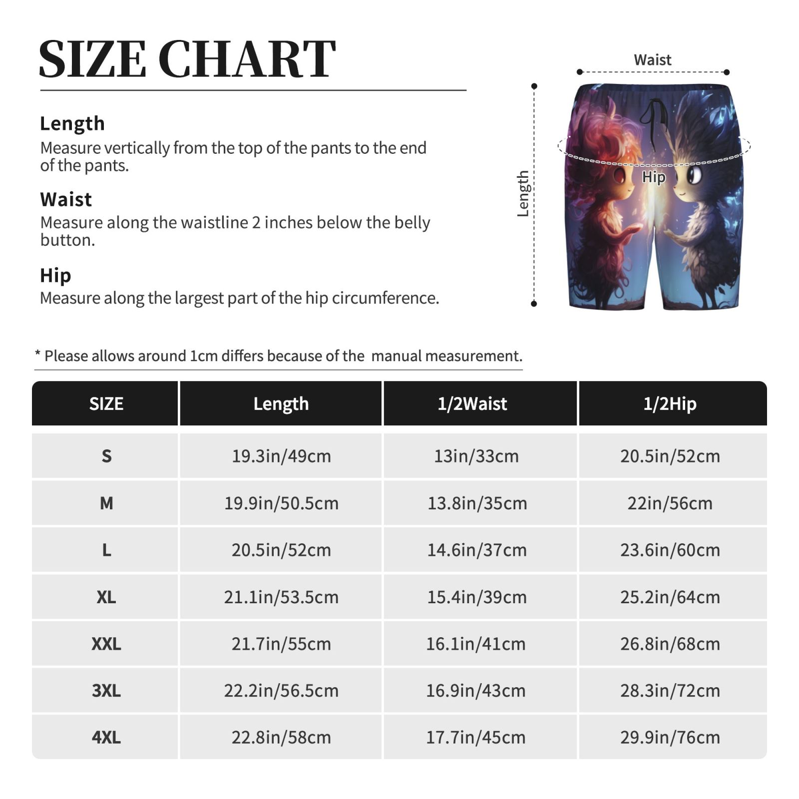 Xecao Dreamy Forest Elf Print Men's Sleepwear Shorts Pajama Bottom Lounge Short nightwear with Convenient Pockets for Relaxed Home Wear-