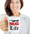 thumbnail image 2 of Mug Life With Black Shades 90s Hip-hop Thug Pun White Coffee & Tea Gift Mug, Birthday Party Favors, Supplies, Decorations, Accessories & Collectibles For Hip Hop Rap Music Lover Men & Women (15oz), 2 of 4
