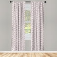 thumbnail image 2 of Ambesonne Purple Green Curtains, Petal of Spring Season, Pair of 28"x63", Pale Rose Dried Rose, 2 of 4