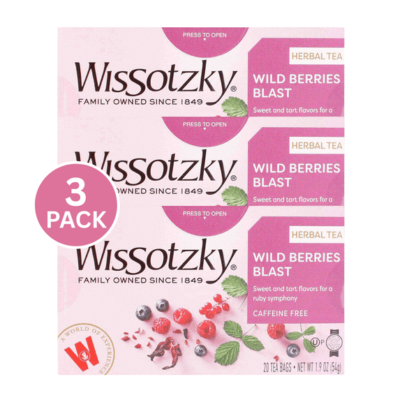 Kosher Wissotzky Wildberry Nectar Tea 20 ct, Pack of 3