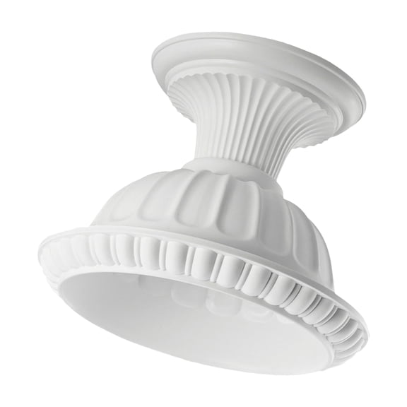 Raindrops Classic White Urn Planters Plastic Decorative Plant Holder for Front Porch