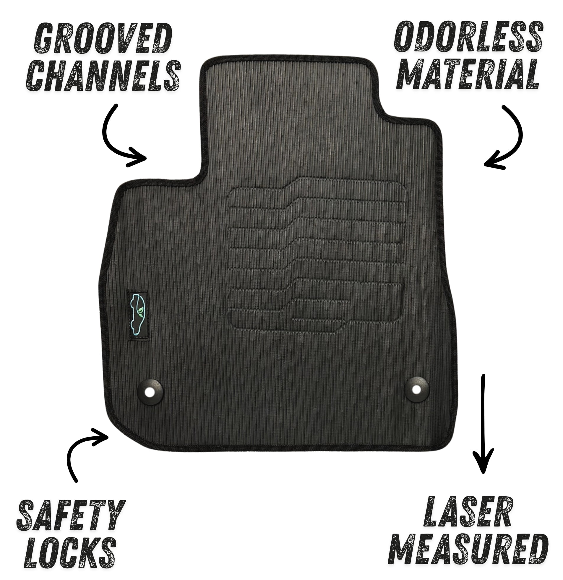 ecoMats All Weather Floor Mats Fit for 2016 to 2025 Chevrolet Malibu, Front and Rear Set