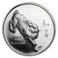 thumbnail image 1 of 1987 Singapore 1 oz Platinum Round Year of the Rabbit, 1 of 2