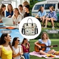 thumbnail image 7 of OBREWU Pioneer Flower and Butterfly Women's Insulated Leakproof Large Lunch Bag, Oxford Cloth, 7 of 7