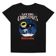 thumbnail image 3 of Merry Little Batman Saving Christmas Women's Loose T-Shirt, Black, Medium, 3 of 5