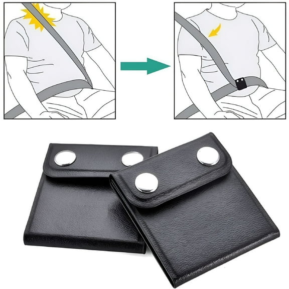 MELIVO 2Pcs Kit Car Seat Belt Adjuster Shoulder Neck Strap Positioner Clip