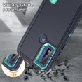 thumbnail image 5 of for Motorola Moto G Play (2023) Case Kickstand Durable 3-Layer Military Grade Protective Cover Hybrid Silicone Heavy Duty Rugged Shockproof Screen Lip Raised Protection Cover,
Darkblue+Mint, 5 of 9