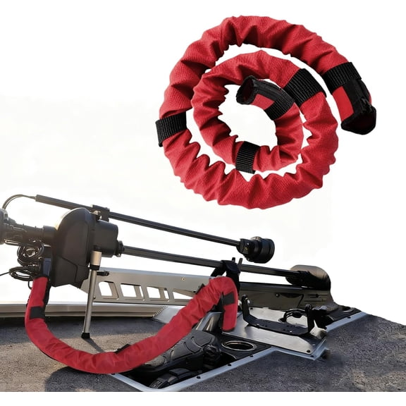 48Inch Trolling Motor Cable Sleeve - Trolling Motor Sleeve Weatherproof Rigging Organizer for Outboard Boats​ Red