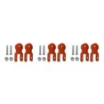 thumbnail image 1 of Guardoinrt Motorcycle Extension Comfortable And Durable Rear Shock Absorber Riser Orange 3Set, 1 of 6