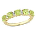 thumbnail image 1 of 1,57 carat (ctw) péridot et bague de bande saphir blanche, 1 of 5