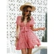 thumbnail image 4 of Vestido corto de mujer con escote pronunciado y estampado floral con nudo en la parte delantera Sailing Electrónica, 4 of 5