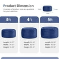thumbnail image 5 of Congermom Bean Bag Chair Stuffed Memory Foam for Adults & Kids with Velvet Ultra Soft Fur 3FT，Blue, 5 of 6