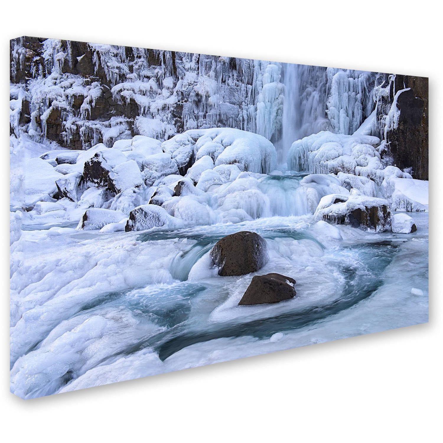 Trademark Fine Art "Frosty Falls" Canvas Art by Michael Blanchette Photography
