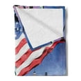 thumbnail image 2 of United States Soft Flannel Fleece Throw Blanket, USA Touristic Concept of Liberty NYC Cityscape Flag Cars Illustration, Cozy Plush for Indoor and Outdoor Use, 70" x 90", Multicolor, by Ambesonne, 2 of 5