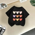 thumbnail image 3 of Girls Shirts Size 14-16 Knot Tunic Button Short Girls Sleeve TShirt Casual Tops Front Blouse Tee Kids Girls Tops,C02-Black,140, 3 of 4