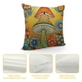 thumbnail image 4 of JEUXUS Retro Boho Floral Pillow Covers , Fun Throw Pillow Covers Mushroom Abstract Pillowcase Vintage Cute Hippie Rainbow Decorations Cushion Case for Bedroom Living Room, 4 of 5