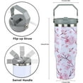 thumbnail image 6 of 30oz Insulated Cherry Blossom Tumbler with Handle and Flip Straw Lid - Stainless Steel Travel Cup, 6 of 6