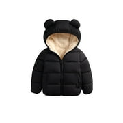 AvoDovA Baby Winter Coat Kids Casual Solid 3D Bear Ear Hooded Down Jacket Overalls Snow Warm Clothes For Boys Girls
