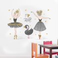 thumbnail image 4 of 1pc, Cute Ballerina Wall Sticker, Peel And Stick Removable Wall Decals, Lovely Ballerina Wall Decorations, Princess Wall Art Decor For Nursery Bedroom Living Room Dance Room Wallpaper Bedroom Accessor, 4 of 4