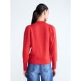 thumbnail image 4 of Free Assembly Women's and Women's Plus Bow Neck Sueded Terry Sweatshirt, Sizes XS-4X, 4 of 6