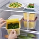 thumbnail image 3 of Toystoory Recipiente de almacenamiento de alimentos de cocina con cesta de escurridor, organizador de frutas y verduras de plástico PP insípido Organizadores de utensilios de cocina No.1, 3 of 6