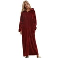 Holiday Family Pajamas Set Long Hooded Zipper Bathrobe For Lovers