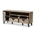 thumbnail image 3 of Baxton Studio Cardiff Modern and Contemporary Light Brown Wood 55-Inch TV Stand, 3 of 7